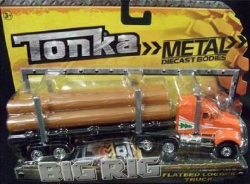 Tonka Metal Diecast Bodies, Big Rig. Flatbed Logger Truck. 1:55th Scale.