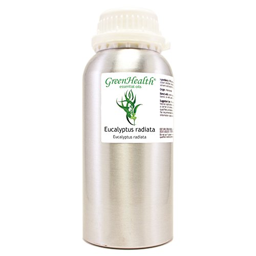 Eucalyptus Radiata – 16 fl oz (473 ml) Aluminum Bottle w/Plug Cap – 100% Pure Essential Oil – GreenHealth