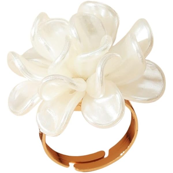 thumbnail image 2 of Adjustable Crystal Love Heart Cocktail Rings Elegant Open 2 of 11