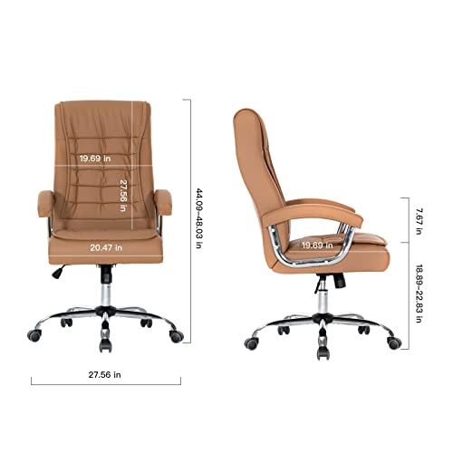 Hoxne Executive Office Chair Adjustable Leather Chair High Back Swivel