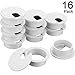 16 Packs Desk Grommet, 1-3/8 Inch 35mm Plastic Desk Cord Cable Hole Cover Grommet for Computer Table Wire Organizer for Home and Office PC Desk Cable Cord Desktop Management (White)