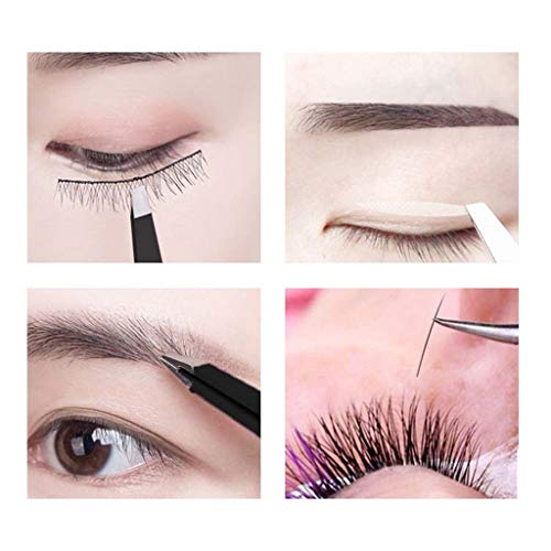 Aviat 4Pcs Daily Portable Manicure Pedicure Tweezers Scissors Moustache Nose Hair Trimming Eyebrows Eyelashes Scissors Removal Tools Set