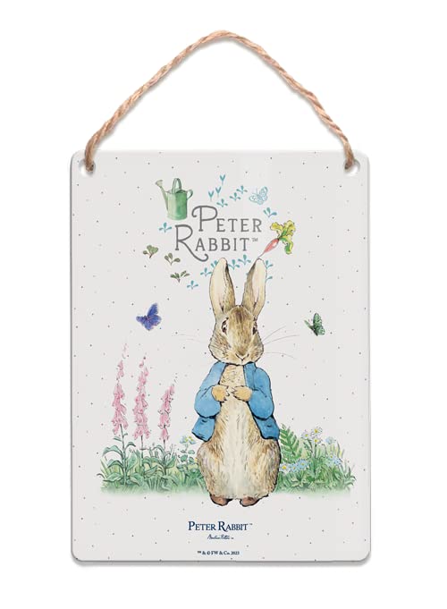 Metal Dangler Sign (65 x 90 mm) - Beatrix Potter - Peter Rabbit Standing — image 1