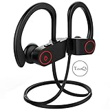 Wireless Headphones Bluetooth Earbuds With Mic for Running Gym Deep Bass Sports Wireless Earphones Sweatproof Headsets for iPhone Android TV Black