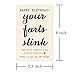 Kirynurd Your Farts Stink Funny Happy Birthday Card, Birthday Card for Boyfriend Him Husband Girlfriend Wife Partner