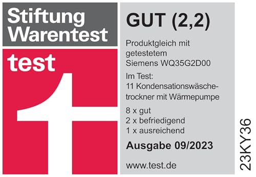Bosch WQG235D00, Stiftung Warentest GUT (2,2)*, Serie 6, Wärmepumpentrockner 8 kg, Schneller getrocknete Wäsche, Auto Dry, Option Halbe Beladung, Sensitive Drying-System, Selbstreinigender Kondensator thumbnail 2