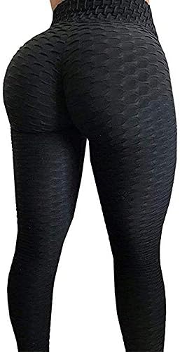 ASNUG High Waist Yoga Pants for Women Tummy Control Workout Ruched Butt Lifting Stretchy Leggings