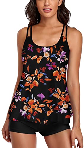Omichic Women's Loose Bathing Suits Tankini Top