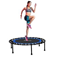 Newan 40" Silent Mini Trampoline Fitness Trampoline Bungee Rebounder Jumping Cardio Trainer Workout for Adults (Max. Load 330lbs)