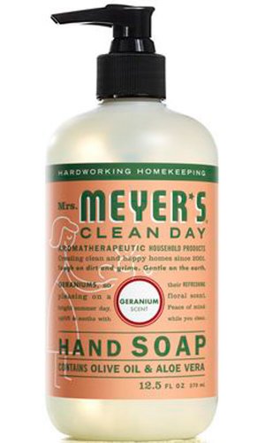 Mrs. Meyer's Clean Day Liquid Hand Soap, 12.5-Ounce Bottles (Case of 6),Pack of 6,Geranium