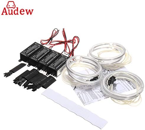 Carvicto - 6pcs/set 95mm 90mm 85mm White LED CCFL Angel Eyes Halo Rings Headlight For Alfa Romeo 159 2005-2011
