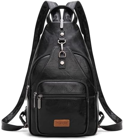 Amazon.com: Womens Leather Convertible 7 Pocket Medium Size Tear Drop Sling  Backpack Purse Shoulder Bag, Light Brown : Clothing, Shoes & Jewelry