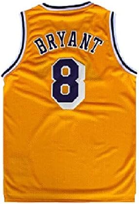 qlesseots Kid's Kobe Jerseys Los Angeles 8 Youth(Boys) Basketball Jersey Yellow (L)