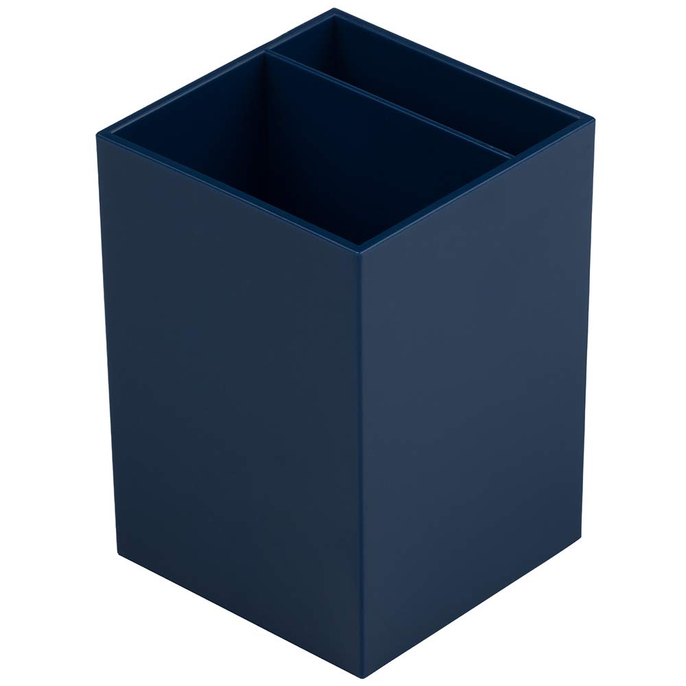 JAM Paper Plastic Pen Holder - Navy Blue - Desktop Pencil Cup Sold Individually