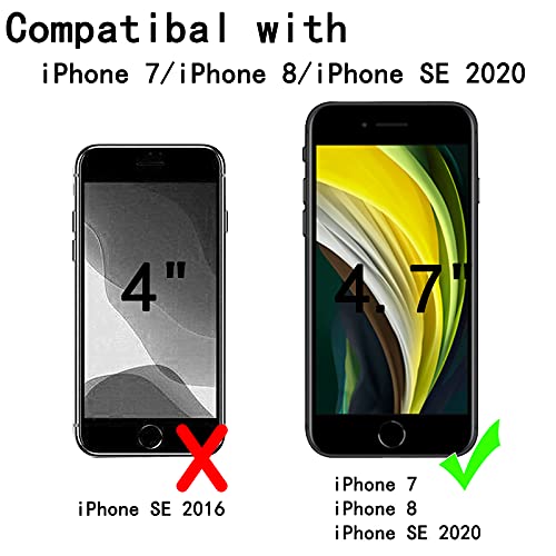 HAMGEEN iPhone SE 2020 Case/iPhone 8 Case/iPhone 7 Case, Cute Push Pop Bubble Case Sensory Fidget Toy Fashion Shockproof Soft Silicone Rainbow 3D Design Protective Cover for Women Girls Men