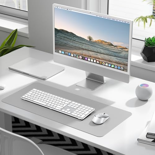 OMOTON Wireless Bluetooth Keyboard and Mouse Kit for Mac, Rechargeable Keyboard and Mouse with 3 Bluetooth Channels for Apple Mac Pro/Mini, MacBook Pro/Air, iMac, iMac Pro, French AZERTY, Silver