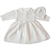 deine-Brautmode Doopjurk, gebreide jurk, feestjurk voor meisjes, babyjurk, doop, gebreide jurk