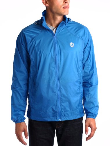 Noble Mount Men's Active Air-Weight Windbreaker Packable Jacket - Blue - Medium