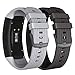 NotoCity Compatible Band Solft Silicone Gear Fit2 Watch Strap Fit2 Pro Smartwatch Bands Man Women (Black/grey, Small)