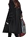 Gihuo Women's Mid Long Single Breasted Cowl Neck Loose Woolen Cloak Coat (One Size, Black)