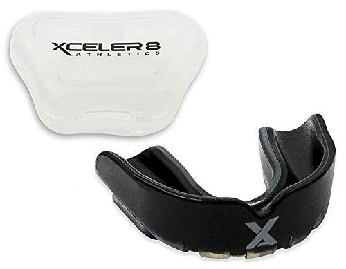 XCELER8 Athletics Kid Mouth Guard for Sports Custom Fit Chew Resistant Protection Youth Mouth Guard for Football, Boxing, MMA, Hockey, Lacrosse, JJU, Wrestling & More | Comes with Vented Case
