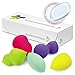 De Prettilicious Liquid Foundation and Pressed Powder Cosmetic Pro Makeup Blender Sponge, 5-Shape Set