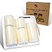 Classic 5 Piece Flameless Pillar Candles, Real Wax Flickering LED Battery Powered Fake Set No Heat and Safe, Perfect for Holiday Decor, Xmas, Weddings, Centrepieces - 12 Color Remote Control and Timer