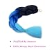 MSHAIR Ombre Jumbo Braiding Hair Extension Synthetic Kanekalon Fiber for Twist Braiding Hair Black/Blue/Light Blue Color 24 Inch 3 Pieces/lot