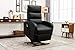Divano Roma Furniture REC17-PU Recliner, Black