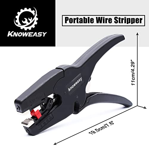Wire Stripper, knoweasy Wire Stripper Tool with Cutter and 2 in 1 Wire Stripping Tool Works for
