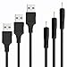 FanTEK 3ft/6ft/10ft USB to 2.5mm Charging Cable for Haehne HN-M7012, Dragon Touch A1, RCA Mercury RCT66723W2, Ambiel USA QT-10, PumpkinX, Polaroid P900XPU, RCA Cambio 10, DeerBrook DB+ Tablet (Black)