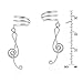 My Melody Treble Clef Music Note Sterling Silver Ear Cuff Earrings