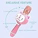 CHOYUE Wireless Bluetooth Karaoke Microphone for Kids| Best Toy Gift for 3-12 Year Old Girls Boys | Birthday Party Gifts (Pink)