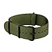 INFANTRY 20mm 22mm Nylon NATO Canvas Fabric Watch Band Strap, 4 Rings Stainless Steel Buckle, Black/Green