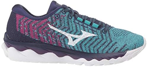 Mizuno Women's Wave Sky Waveknit Running Shoe, Ceramic-White,