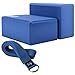 REEHUT Yoga Block (2 PC) and Metal D Ring Yoga Strap(1 PC) Combo Set, 9″ x 6″ x 4″High Density EVA Foam Block to Support and Deepen Poses, 8FT Yoga Belt for Stretching, General Fitness Bluethumb 3