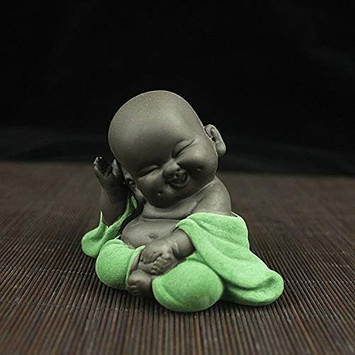 YOTATO Cute Laughing Buddha for Statues & Sculptures Home Decorations Tea Pets