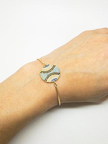 Micro Pave CZ Connector Rose Gold Bracelet, Cubic Zirconia Space bracelet Connector, Cz Cute Rose gold Adjustable Bracelet