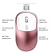 Ounice 2.4G Wireless USB Mute Charging Mouse, Ergonomic Optical Game Mouse + Mouse Pad for Laptop/Desktop/PC (Rose Gold)thumb 1