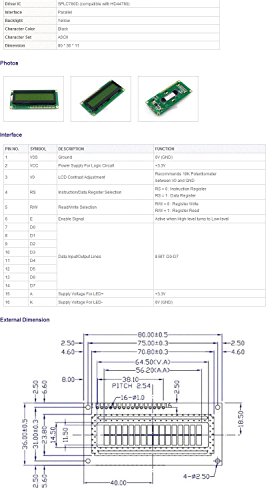 Waveshare LCD1602 (3.3V Yellow Backlight) 16 Characters 2 Lines 1602 LCD LCM Display Module TN/STN Black Character
