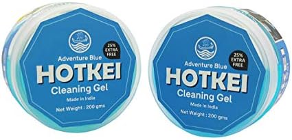 HOTKEI Aqua Scented (Pack of 2) Multipurpose Car Interior Ac Vent Keyboard Laptop Dust Cleaning Cleaner Kit Slime Gel Jelly for Car Dashboard Keyboard Computer Electronics Gadgets (200gm)