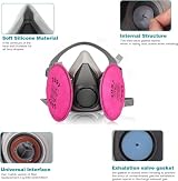 sykua Reusable Respirator Mask with 2097 Filters - Spray Paint Gas Dust Sanding view 4