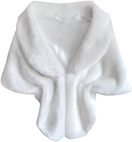 Hengzhi Women's Cute Faux Fur Vest Shawl Wrap Long Sleeeveless Exquiste Vest Top