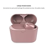 NENRENT S570+ Bluetooth Earbud,Smallest Mini Invisible V4.1 Wireless Bluetooth Earpiece Headset Headphone Earphone with 400mAh Charging Case Dock for iPhone iPad Samsung Galaxy Rose Gold (1 Piece)