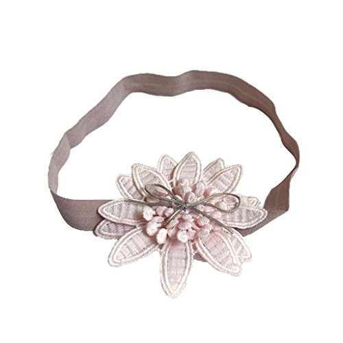 DIGOOD Toddler Baby Girls Boys Flower Ribbon Hairband Party Head Decor Accessories (Pink)