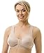 Carole Martin Full-Freedom Comfort Front Closure Bra for Women, Wireless (46, Beige)