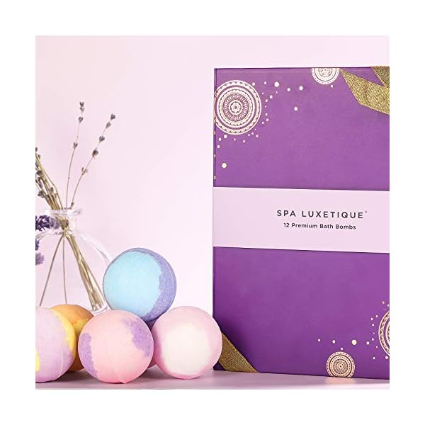 Bath-Bombs-Gift-Set-Spa-Luxetique-Natural-Bath-Bombs-Spa-Gift-Set-12-x-32oz-Handmade-Bubble-Bath-Gift-Set-Vegan-Spa-Bubble-Fizzies-Moisturize-Dry-Skin-Gift-Sets-for-Women-Birthday-Christmas Bath Bombs Gift Set - Spa Luxetique Natural Bath Bombs Spa Gift Set, 12 x 3.2oz Handmade Bubble Bath Gift Set, Vegan Spa…