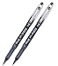 Pilot P-700 Rollerball Stick Gel Pen, Black Ink, Fine Point 2-PACK(38610)