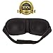 Dr Kao Sleep Mask with PREMIUM Quality Contoured Eye Mask Leopard Color Lightweight With Adjustable Velcro Strap - Blocks The Light Completely (BLACK)