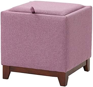 Stools Solid Wood Storage Fashion Creative Living Room Coffee Table Low Bench Change Shoes Fabric Sofa (Color : 2)